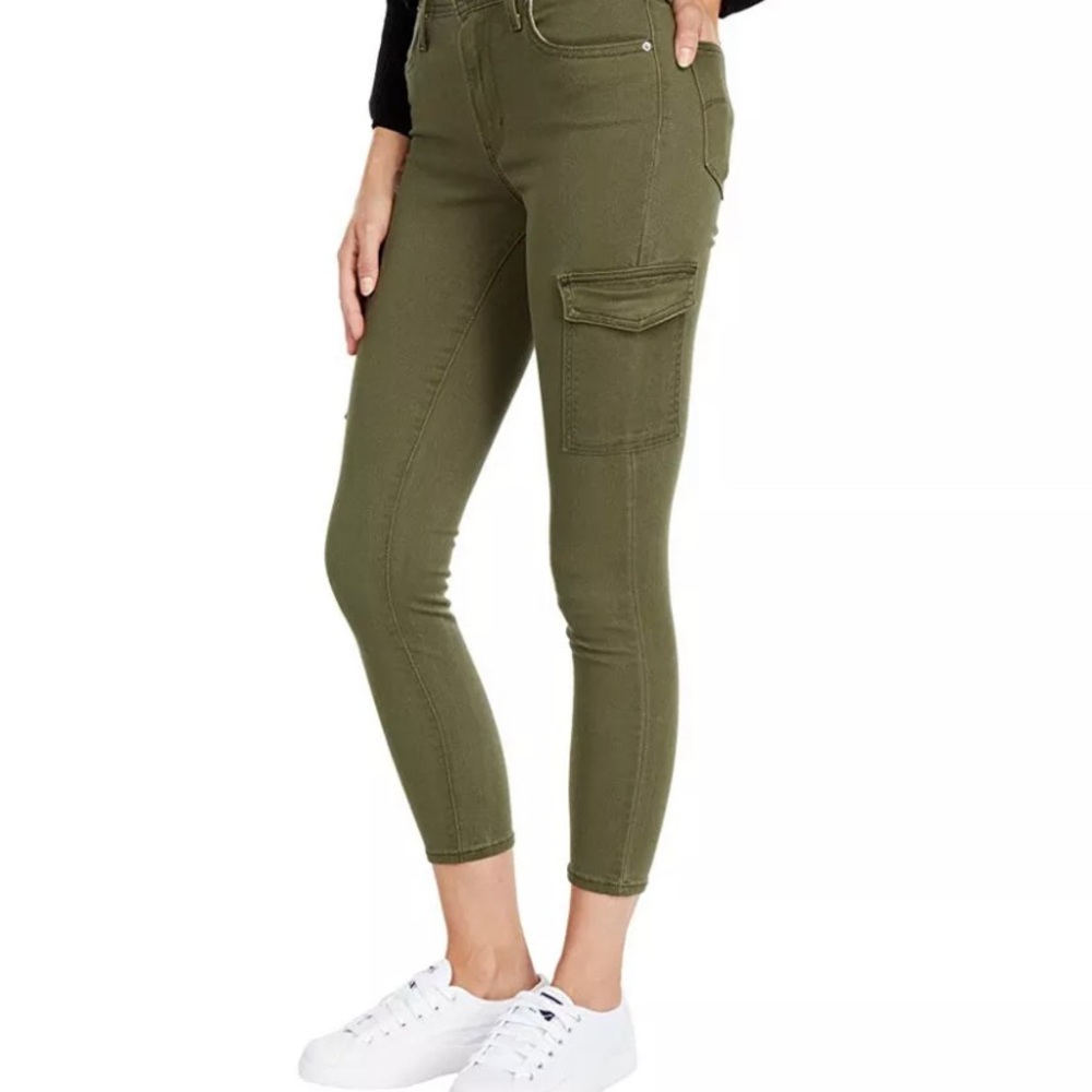 Levi’s 721 Skinny Utility Ankle Pants Twill Olive Green Size 25